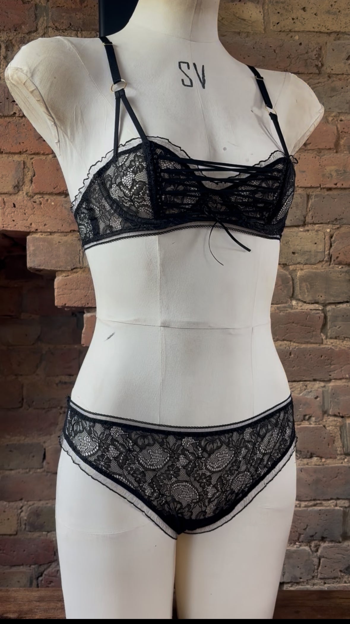 Black Lace Bra and Knicker