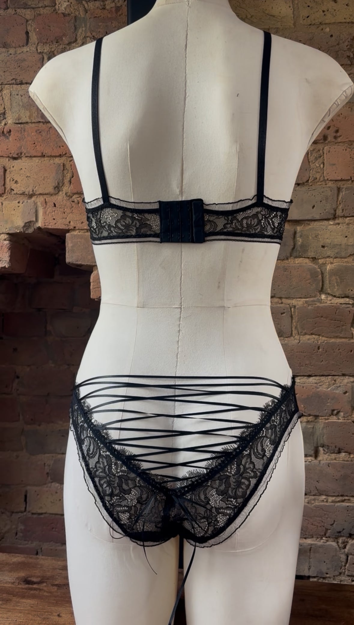 Black Lace Bra and Knicker