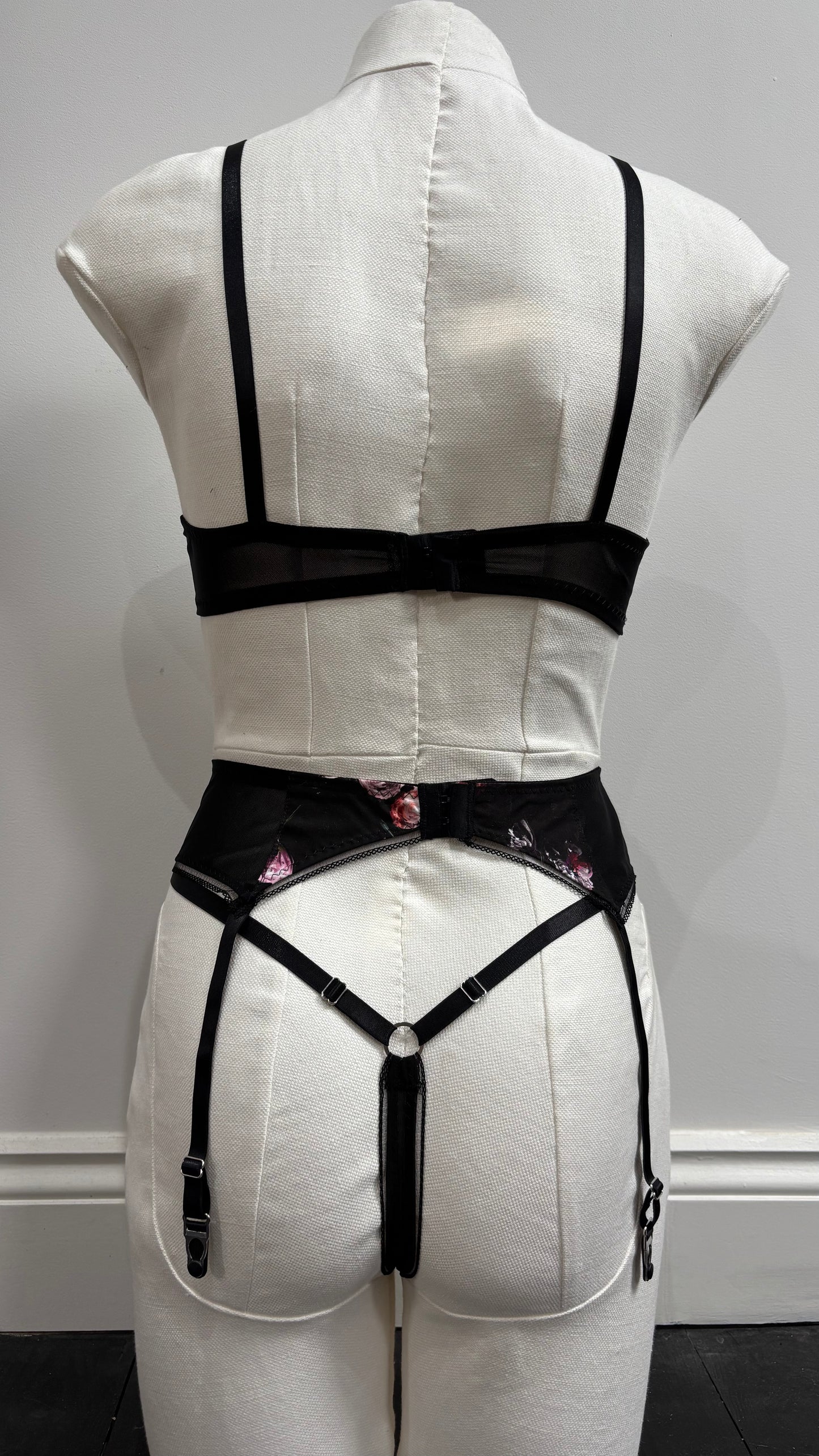 Dark Floral Lingerie Set