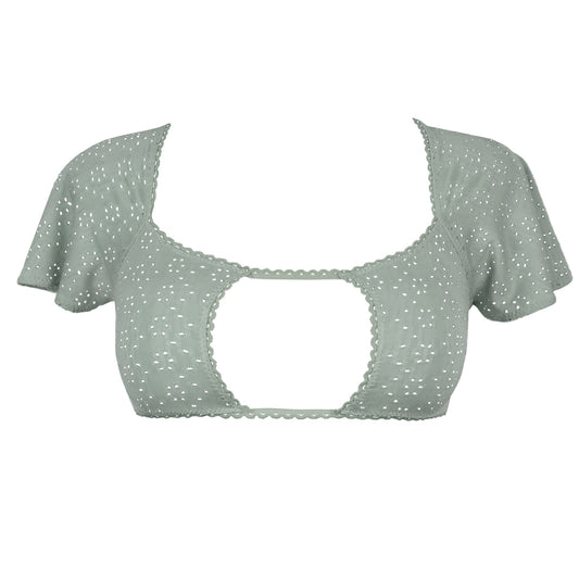 Coquette Crop Top - Green - Ready to Ship